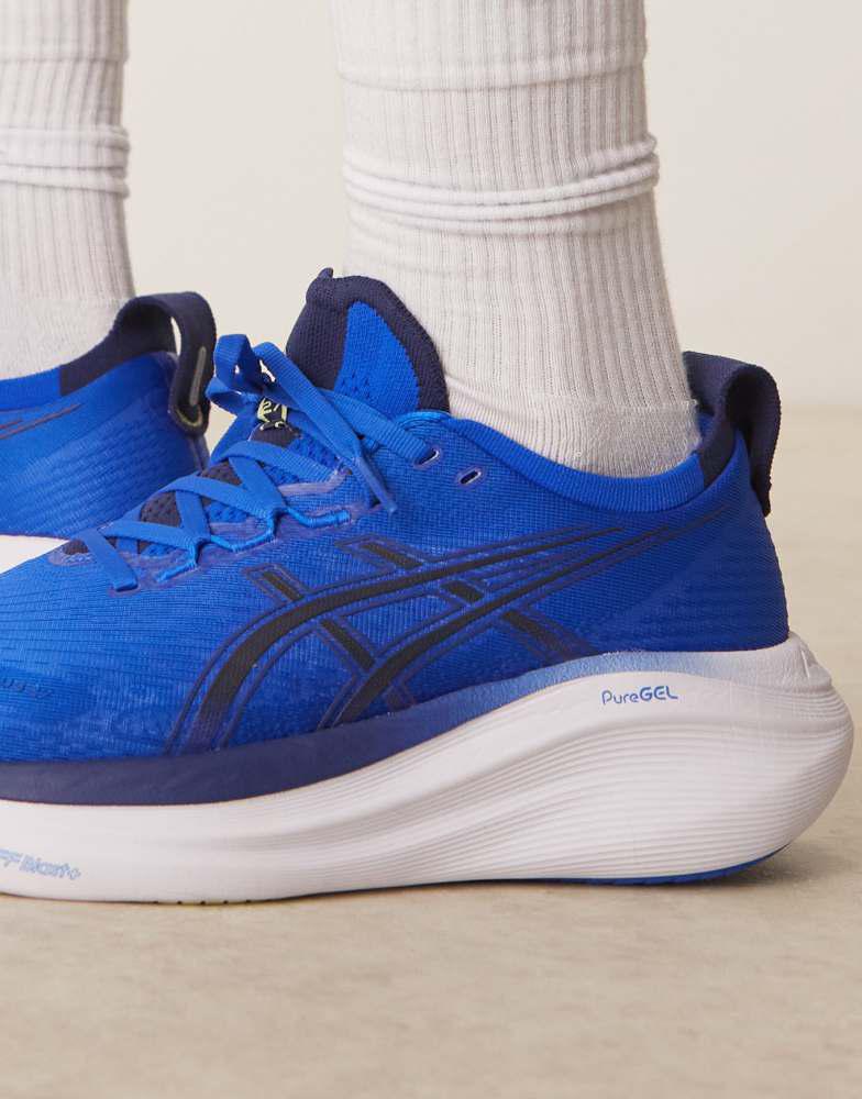 Asics Asics Gel-Nimbus 27 running trainers in illusion blue  display picture 3