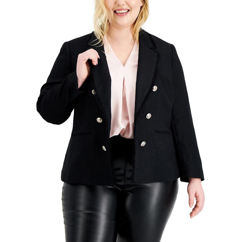 Bar III Womens Plus Office Work Wear Open-Front Blazer商品第1张图片规格展示