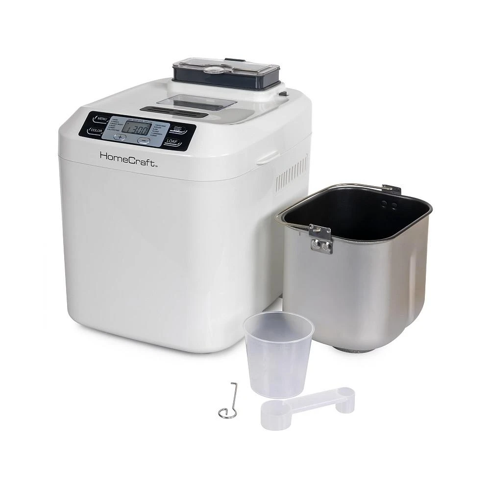 商品HomeCraft|HCPBMAD2WH Programmable Bread Maker with Auto Dispenser,价格¥1174,第2张图片详细描述