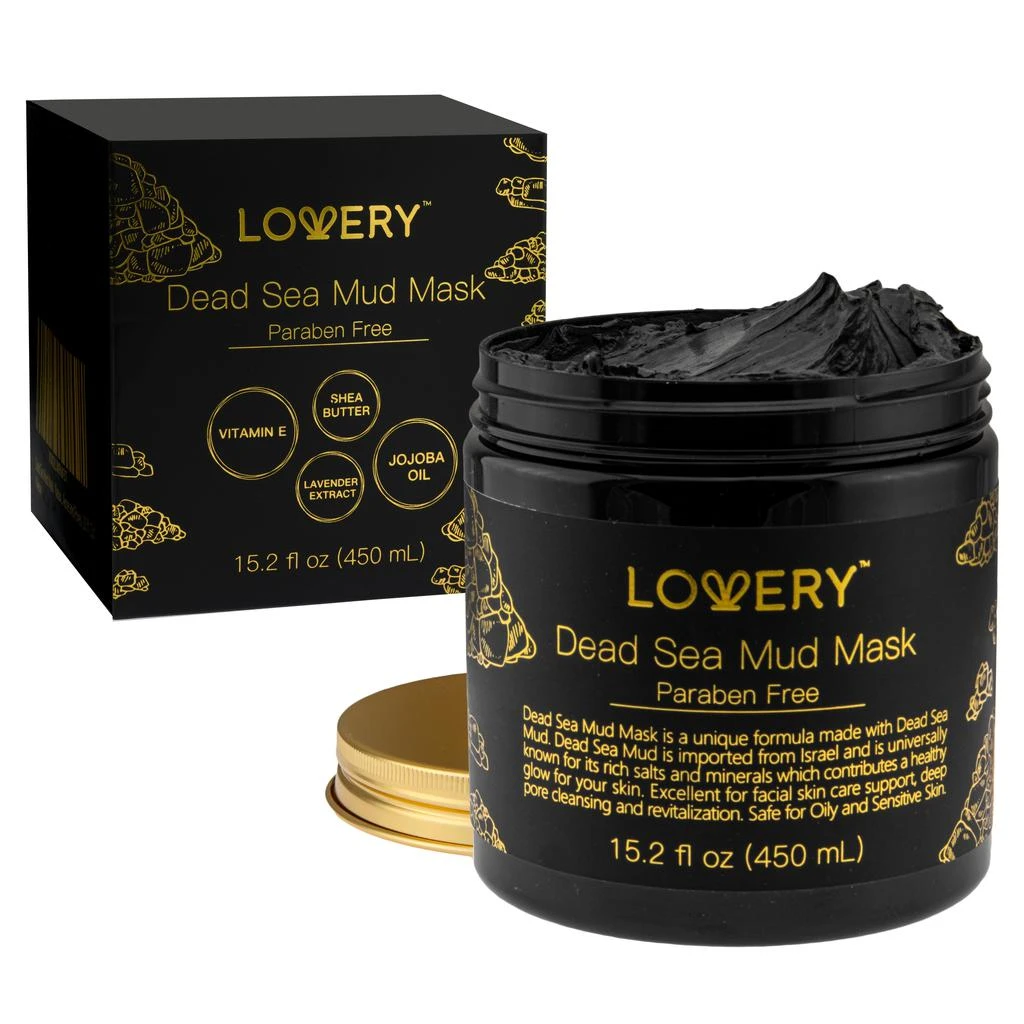 商品Lovery|Dead Sea Mud Mask with Lavender Extract, Shea Butter, Jojoba Oil & Vitamin E,价格¥282,第1张图片