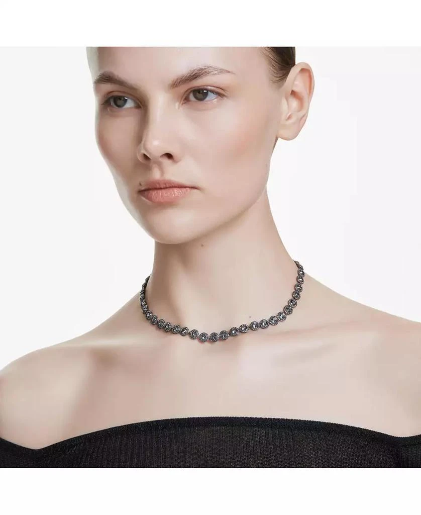 Una Angelic Round Cut White Gold-Tone Plated Tennis Necklace 商品