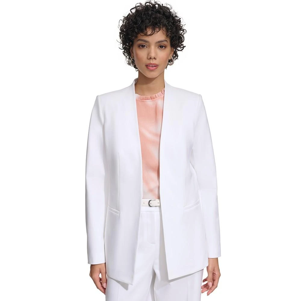 商品Calvin Klein|Women's Collarless Open-Front Blazer,价格¥1095,第1张图片
