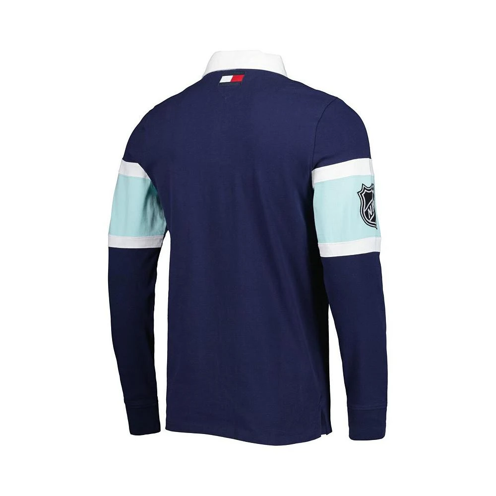商品Tommy Hilfiger|Men's Deep Sea Blue Seattle Kraken Martin Rugby Long Sleeve T-shirt,价格¥866,第3张图片详细描述