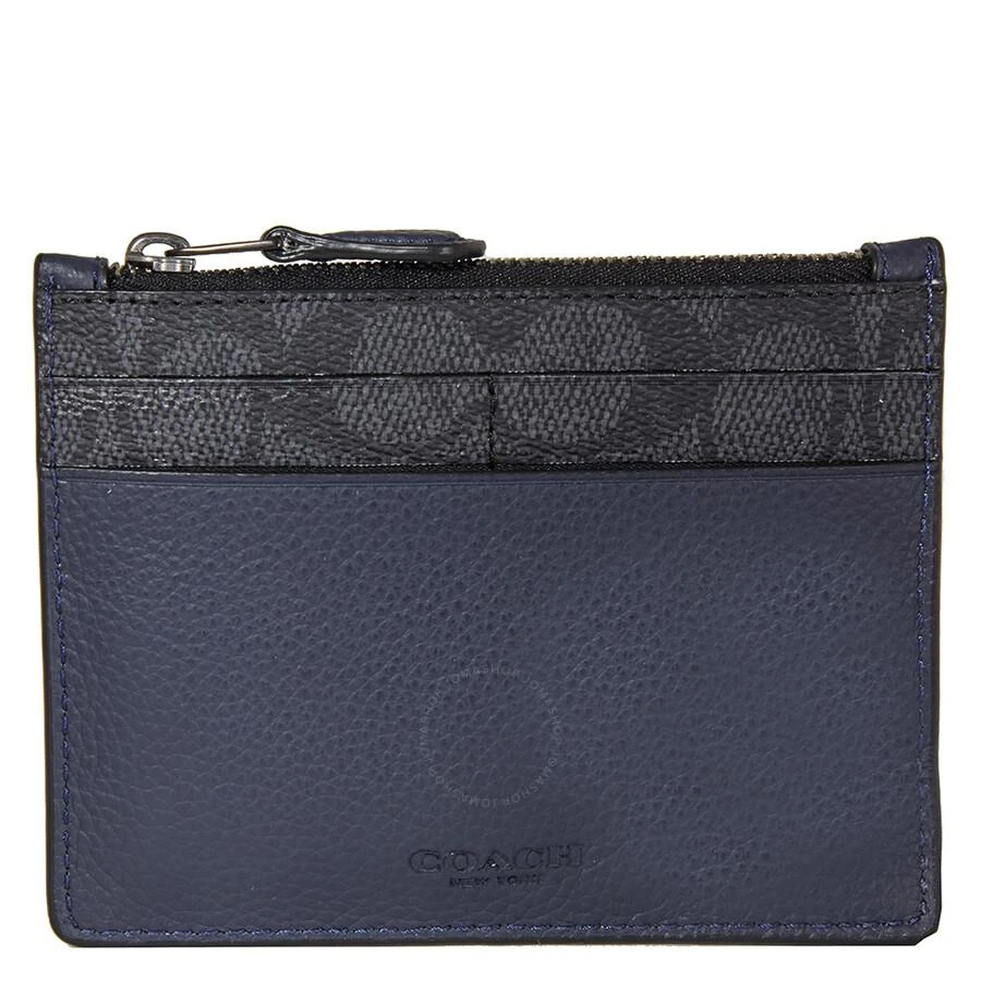 商品Coach|Signature Canvas Blocking Card Case-Charcoal,价格¥451,第1张图片