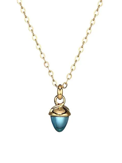 商品Tamara Comolli|My Mikado 18K Yellow Gold &amp; Swiss Topaz Acorn Pendant Necklace,价格¥11558,第1张图片