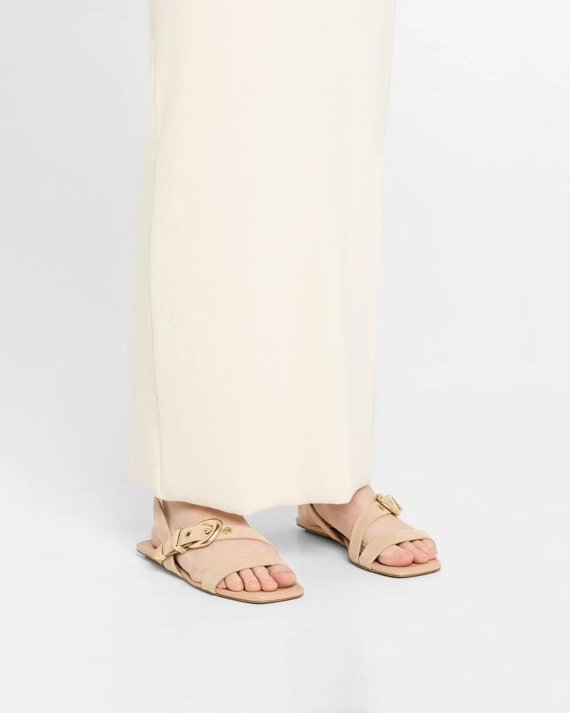 商品Stuart Weitzman|Maven Suede Buckle Flat Sandals,价格¥3514,第3张图片详细描述