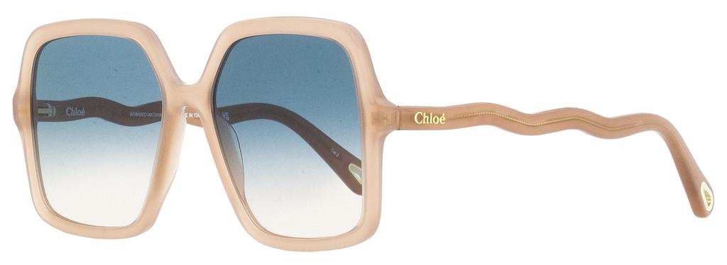 Chloe Women's Square Sunglasses CH0086S 003 Nude 58mm商品第1张图片规格展示