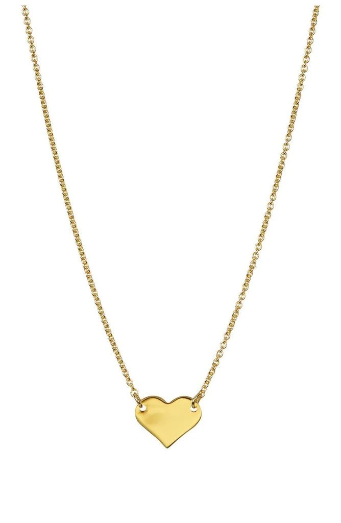 商品ADORNIA|14K Rose Gold Plated Safety Pin Heart Necklace,价格¥150,第3张图片详细描述