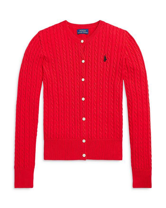 商品Ralph Lauren|Girls' Cable Knit Cotton Cardigan - Little Kid, Big Kid,价格¥405,第4张图片详细描述