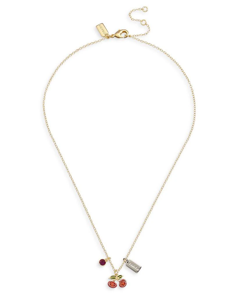 商品Coach|Pavé Cherry Pendant Necklace, 16",价格¥712,第1张图片