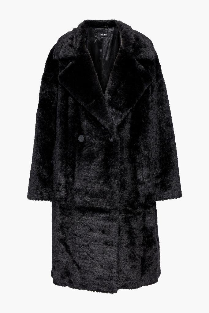 Double-breasted faux fur coat商品第1张图片规格展示