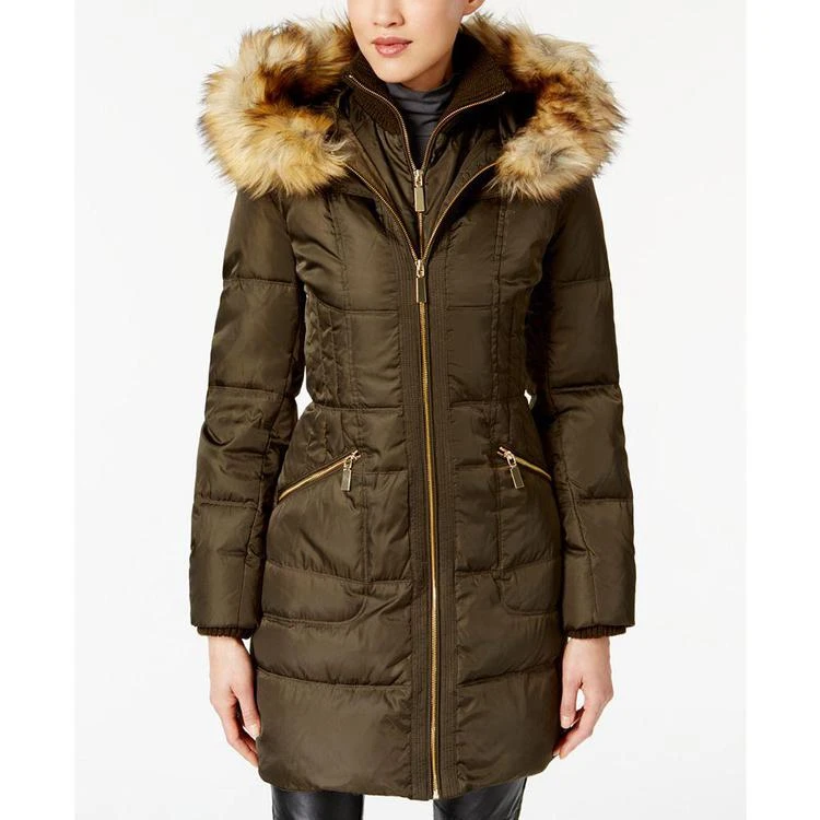 商品Vince Camuto|Faux-Fur-Trim Hooded Puffer Coat,价格¥1010,第1张图片