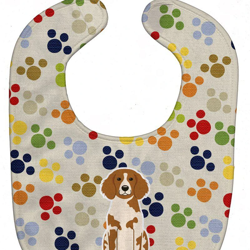 商品Caroline's Treasures|Pawprints Brittany Spaniel Baby Bib,价格¥83,第1张图片