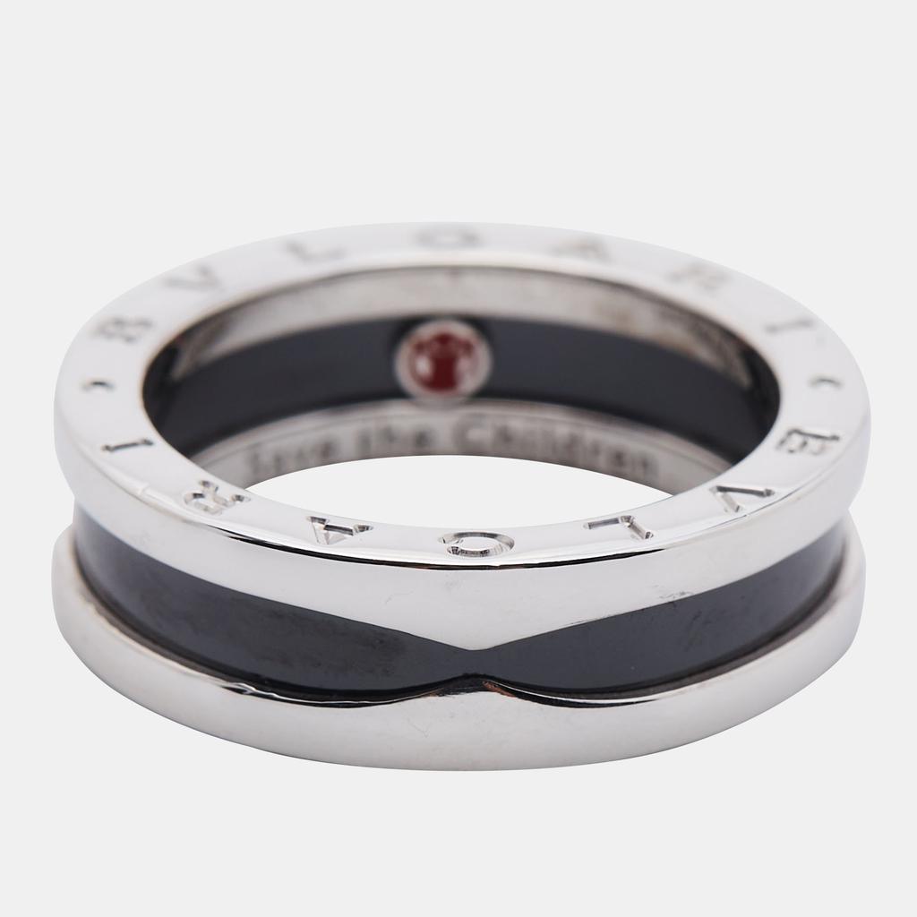 商品[二手商品] BVLGARI|Bvlgari B-zero1 Save the Children Ceramic Sterling Silver Band Ring Size 57,价格¥4029,第4张图片详细描述
