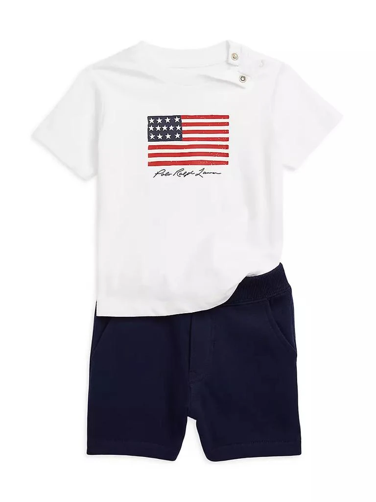 商品Ralph Lauren|Baby Boy's American Flag T-Shirt & Shorts Set,价格¥197,第1张图片