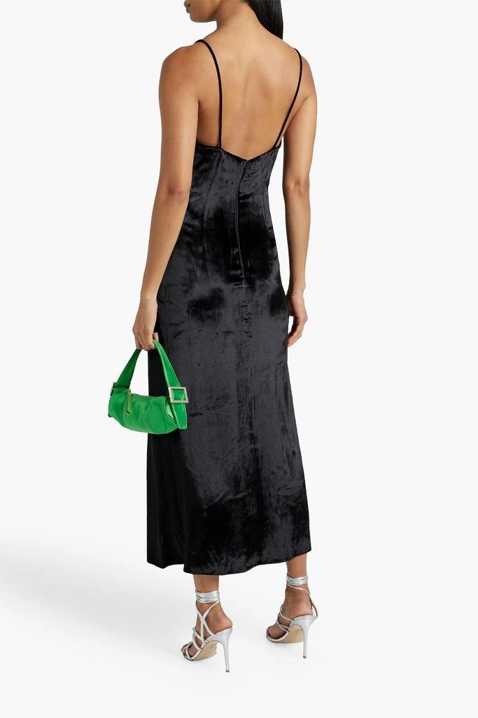 商品Alice + Olivia|Julietta crushed-velvet midi dress,价格¥1476,第3张图片详细描述