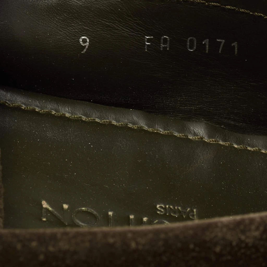 Louis Vuitton Olive Green Textured Suede Monte Carlo Loafers Size 43 商品