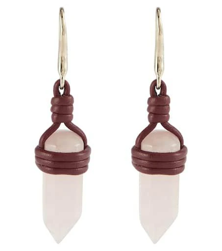 商品Chloé|Jemma leather and quartz earrings,价格¥2861,第1张图片