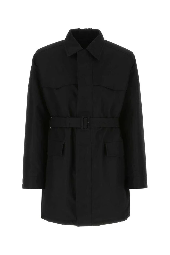 商品Prada|Prada Belted Long Sleeved Coat,价格¥18953,第1张图片