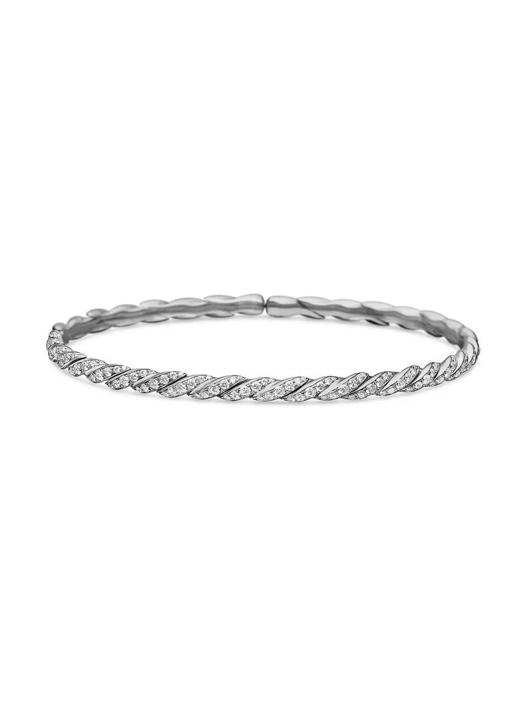 商品David Yurman|Sculpted Cable Flex Bracelet in 18K White Gold,价格¥55703,第5张图片详细描述