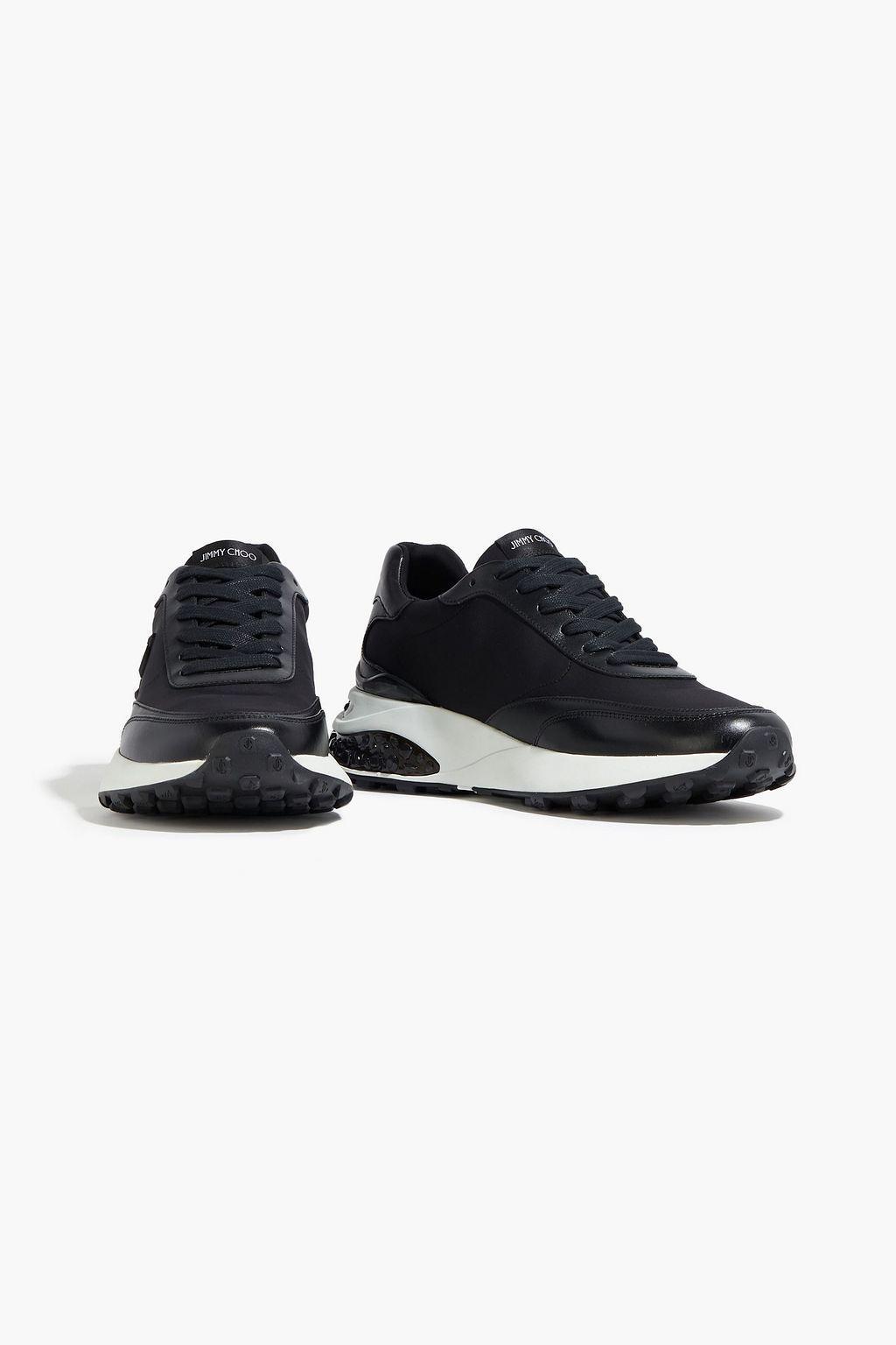 商品Jimmy Choo|Memphis two-tone leather and neoprene sneakers,价格¥3836,第4张图片详细描述