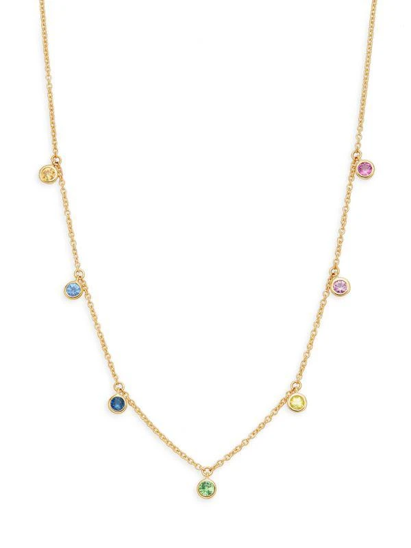 商品Saks Fifth Avenue|14K Yellow Gold & 0.40 TCW Sapphire Necklace,价格¥5188,第1张图片