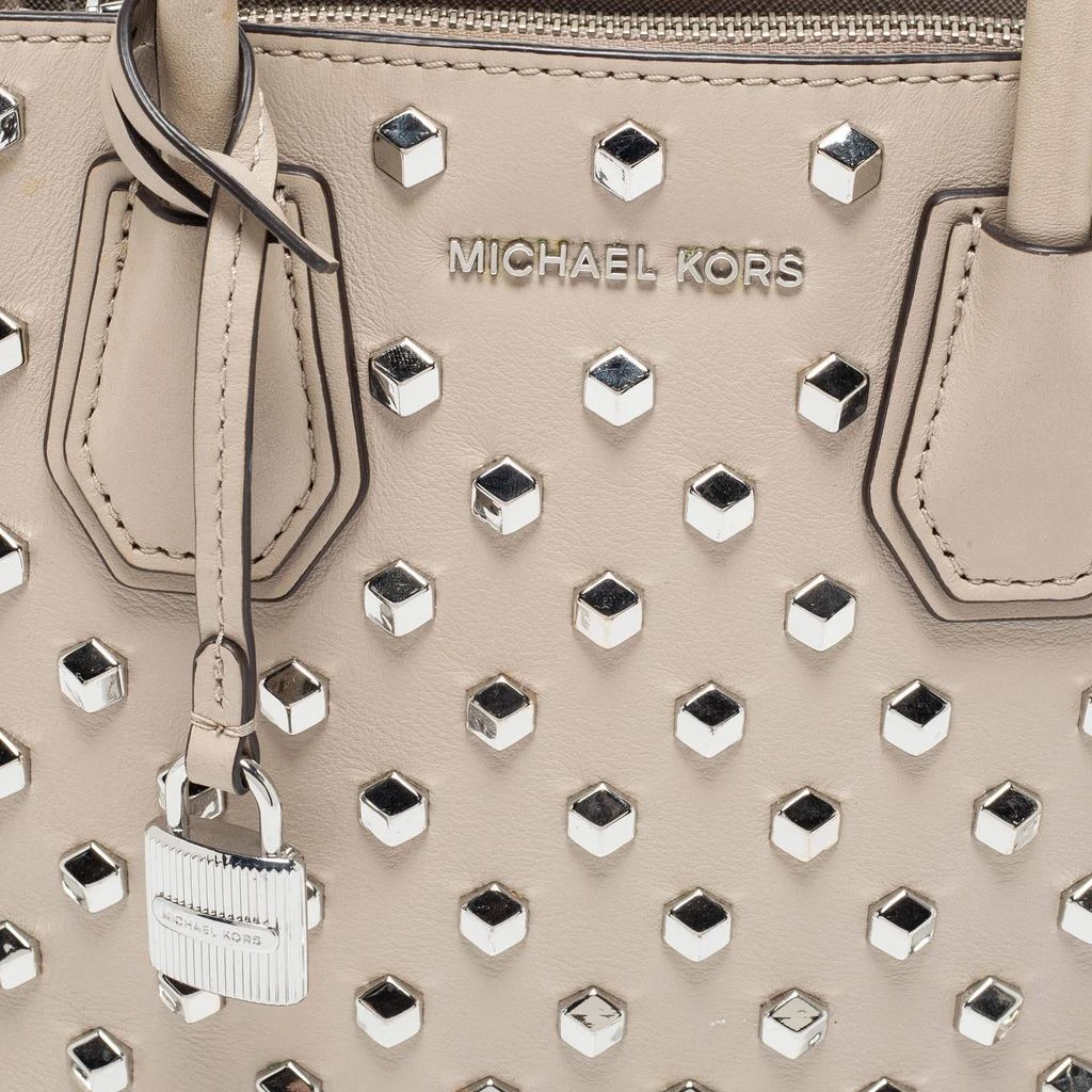 商品[二手商品] Michael Kors|Michael Kors Beige Leather Studded Mercer Tote,价格¥806,第5张图片详细描述