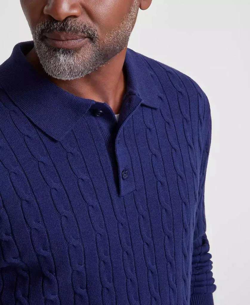 商品Club Room|Men's Knit Polo Sweater, Created for Macy's,价格¥143,第3张图片详细描述