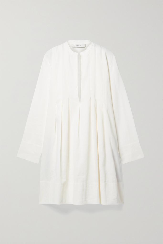 商品Vince|褶裥梭织迷你连衣裙  - US0,价格¥4667,第1张图片