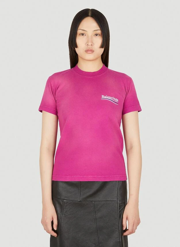 商品Balenciaga|Logo Print Crewneck T-Shirt in Pink,价格¥2138,第1张图片