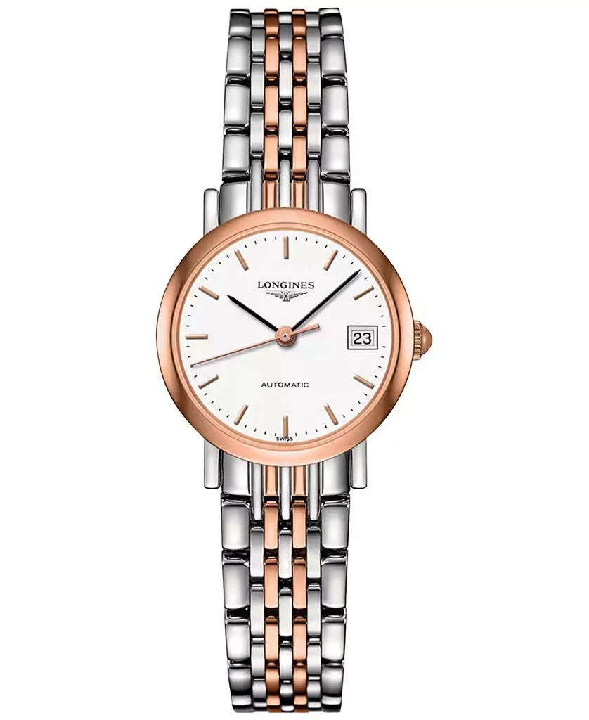 商品Longines|Women's Automatic The Longines Elegant Collection Two-Tone Stainless Steel Bracelet Watch 26mm L43095127,价格¥18898,第1张图片