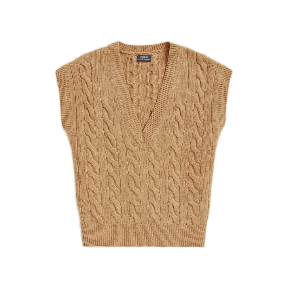 商品Ralph Lauren|Polo Ralph Lauren V-Neck Cable-Knit Vest,价格¥1529,第1张图片