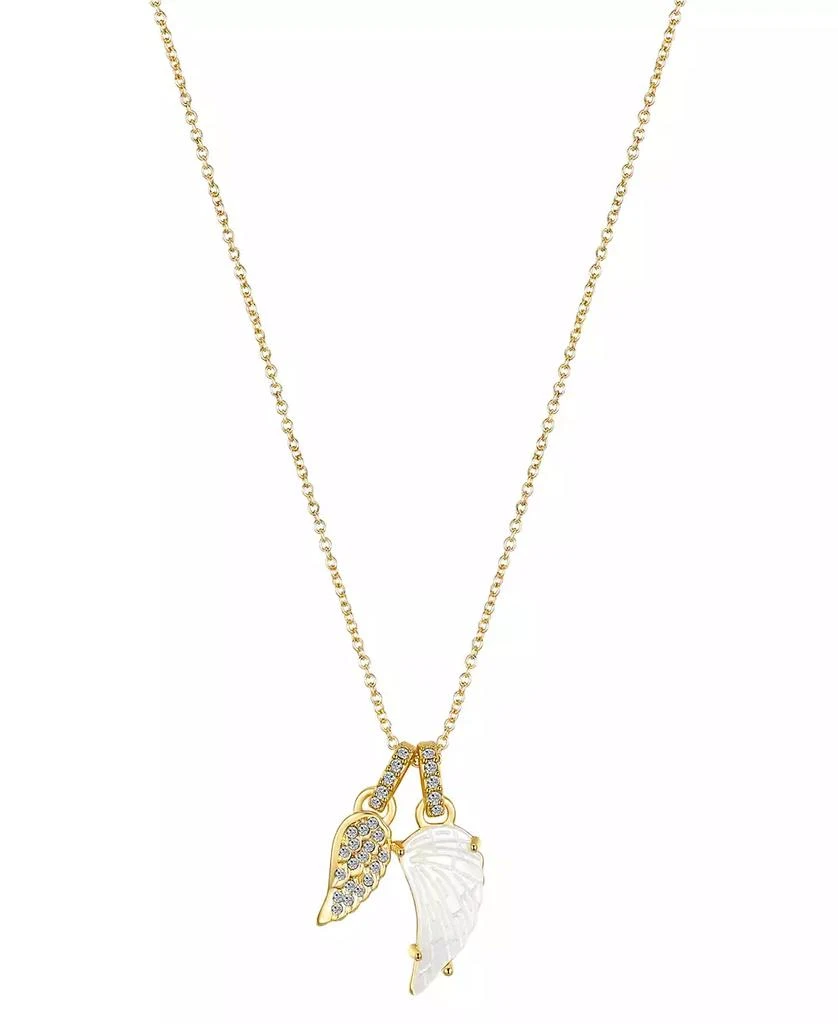 商品Unwritten|Crystal and Mother of Pearl Wing Pendant Necklace,价格¥268,第1张图片