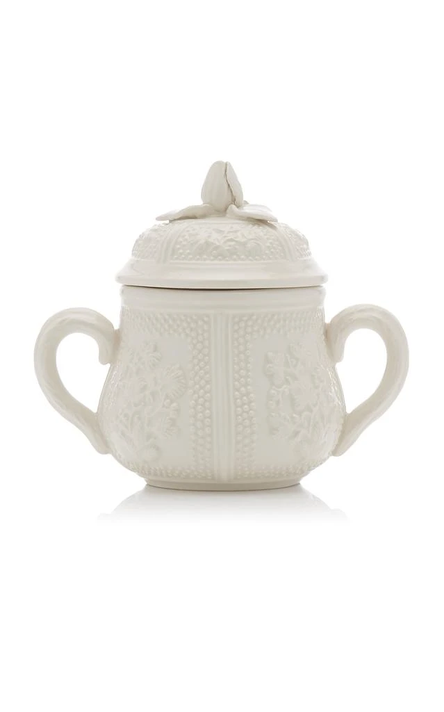 商品MoDA|Moda Domus - Relief and Doot Earthenware Sugar Pot - White - Moda Operandi,价格¥342,第1张图片