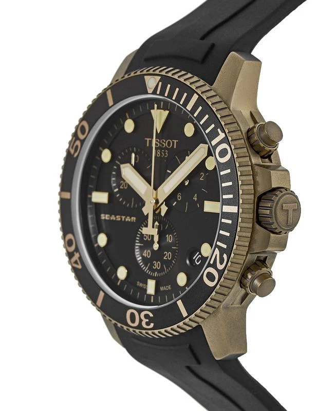 商品Tissot|Tissot Seastar 1000 Chronograph Black Dial Black Rubber Strap Men's Watch T120.417.37.051.01,价格¥3512,第3张图片详细描述