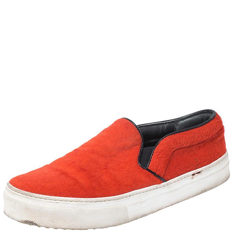 商品[二手商品] Celine|Celine Orange Calfhair Slip On Sneakers Size 38,价格¥1304,第1张图片