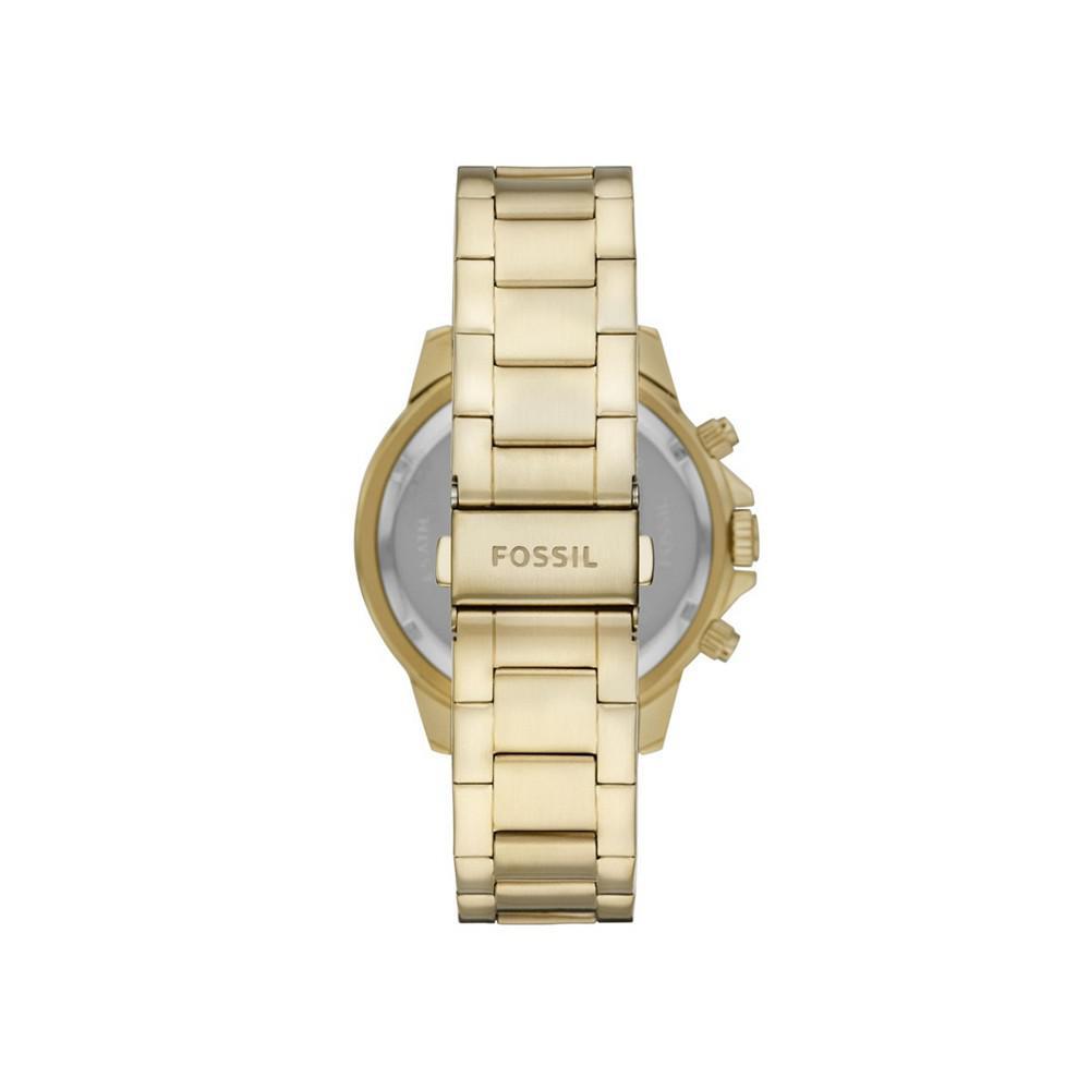 商品Fossil|Men's Bannon Multifunction Gold-Tone Stainless Steel Bracelet Watch 45mm,价格¥653,第5张图片详细描述