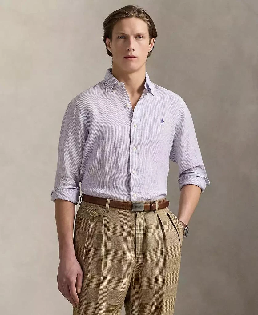 商品Ralph Lauren|男士经典版型亚麻衬衫 多款配色,价格¥614,第1张图片