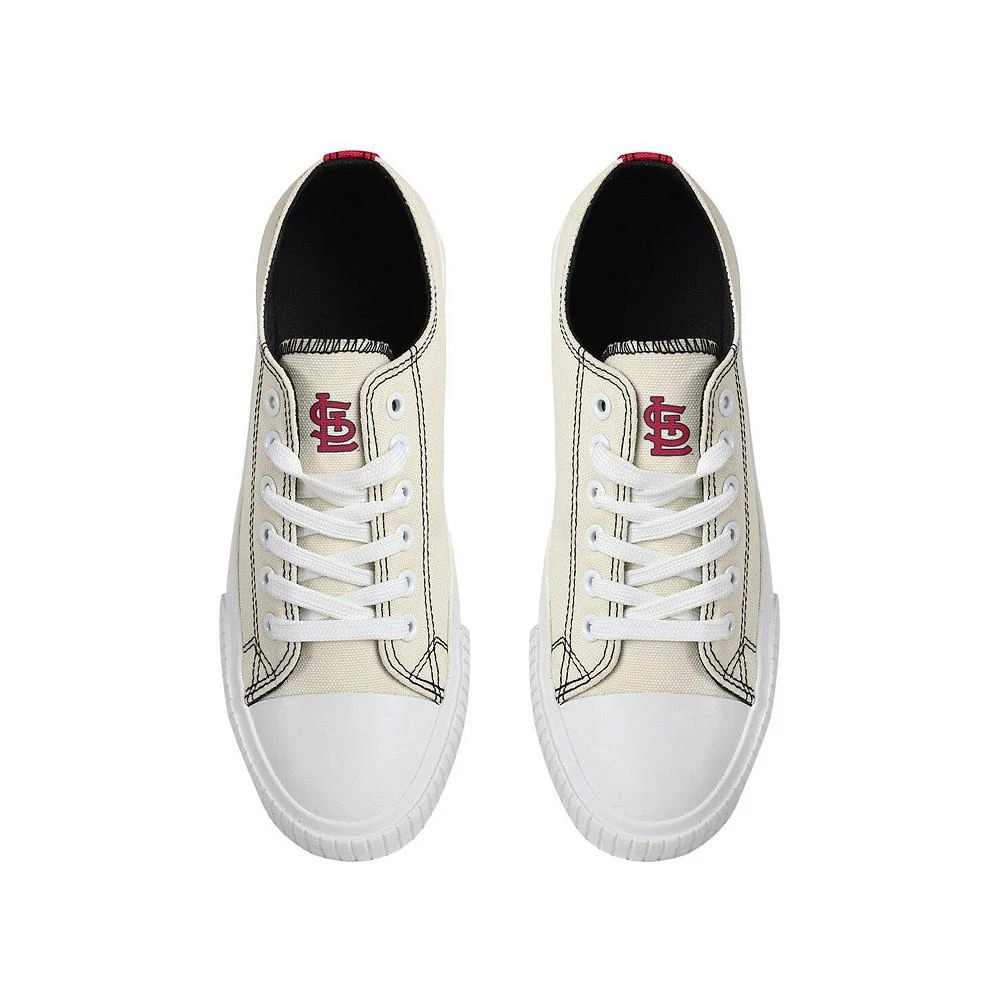 商品FOCO|Women's Cream St. Louis Cardinals Low Top Canvas Shoes,价格¥449,第2张图片详细描述