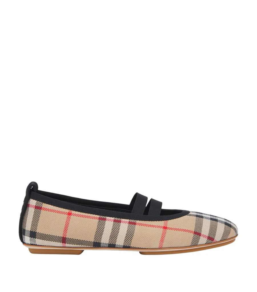 商品Burberry|Vintage Check Mini Grace Flats,价格¥2549,第1张图片