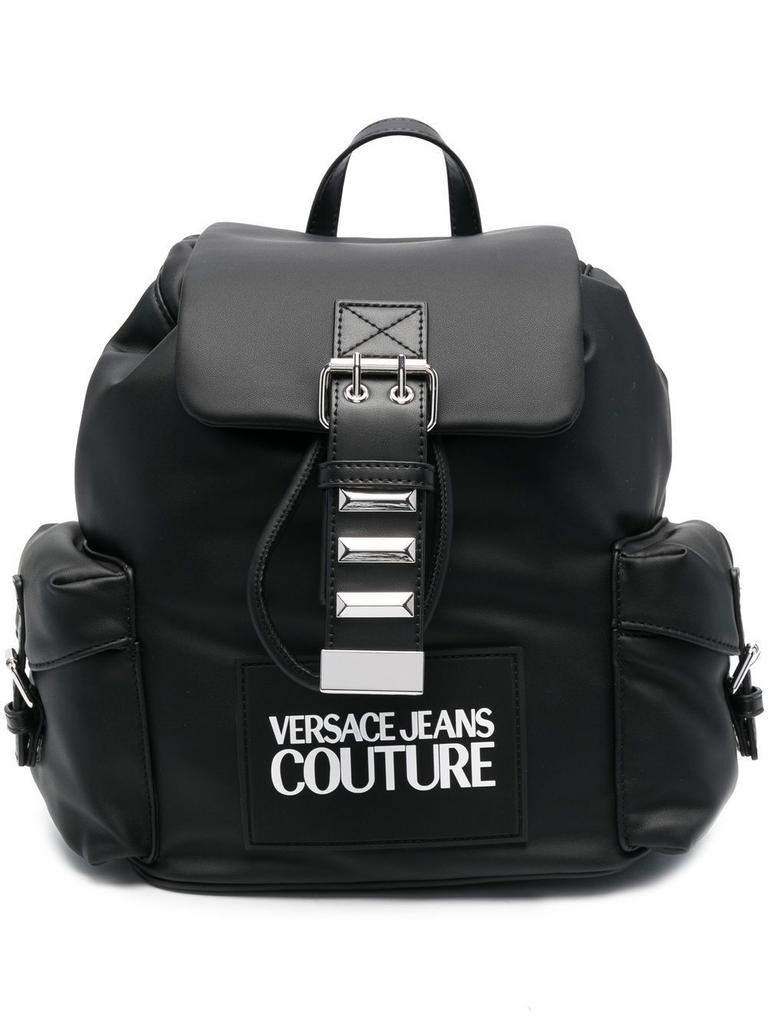 Versace Jeans Women's  Black Polyester Backpack商品第1张图片规格展示