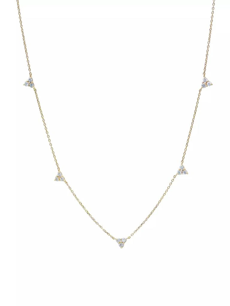 商品Anzie|Cléo 14K Yellow Gold & 0.45 TCW Diamond Station Necklace,价格¥18356,第1张图片