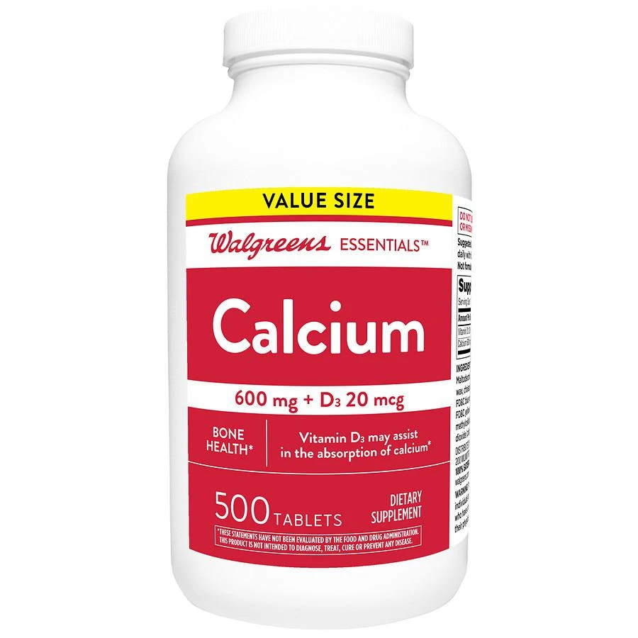 商品Walgreens|Calcium Carbonate 600mg + Vitamin D3 800IU,价格¥141,第1张图片