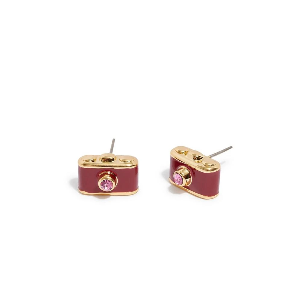 商品Coach|Camera Stud Earrings,价格¥290,第1张图片
