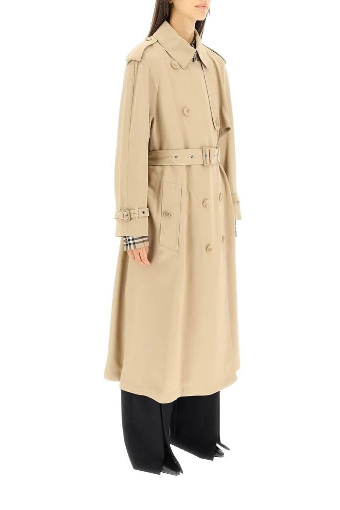 商品Burberry|'PEDLEY' LONG VISCOSE TRENCH COAT,价格¥9216,第3张图片详细描述