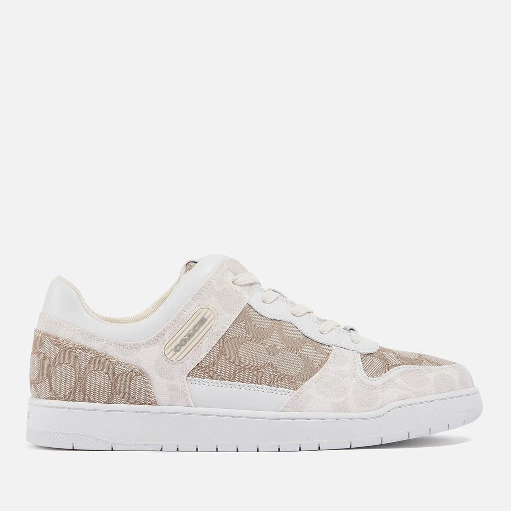 商品Coach|Coach Men's C201 Mixed Signature 1 Basket Jacquard-Canvas Trainers,价格¥1244,第1张图片