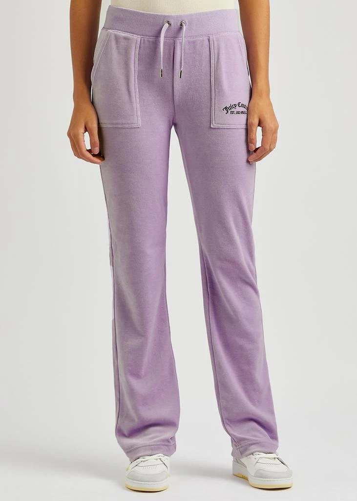 商品Juicy Couture|Del Ray logo-embroidered velour sweatpants,价格¥628,第2张图片详细描述