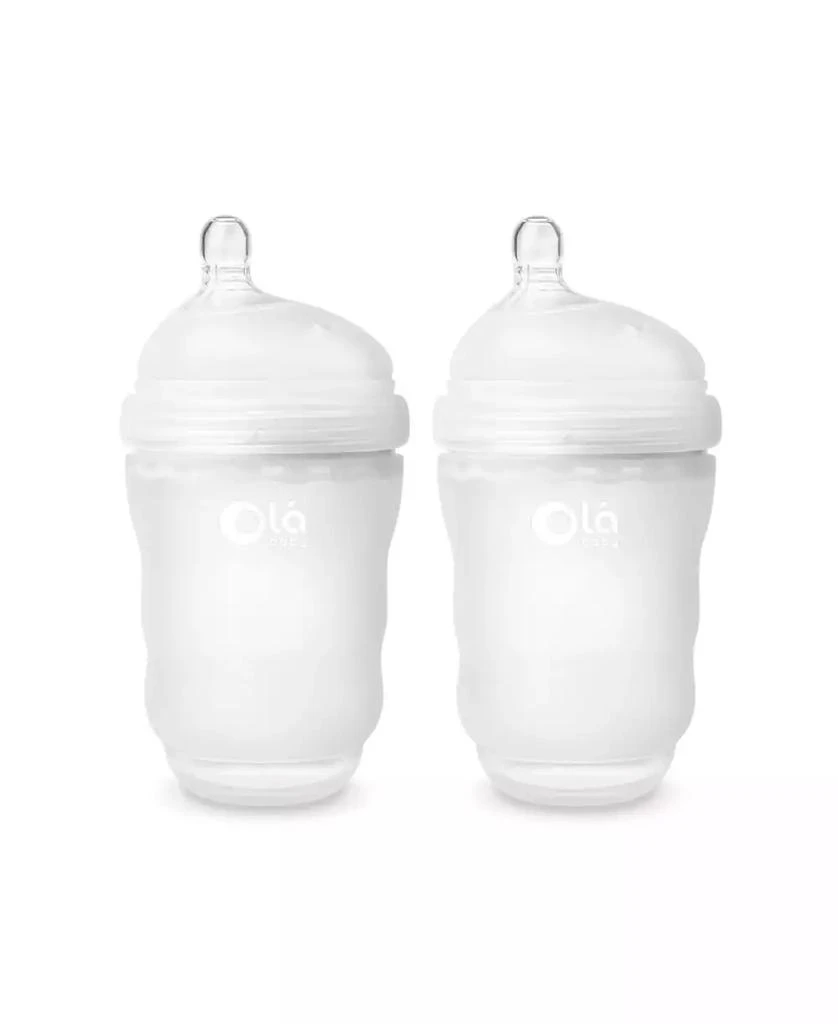 商品Olababy|硅胶宝宝奶瓶2只装 4 or 8 oz,价格¥225,第1张图片