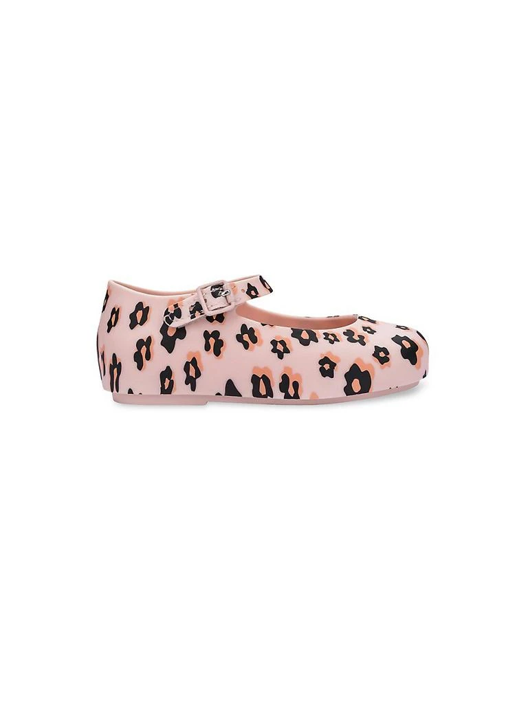 商品Mini Melissa|Little Girl's Mini Dora Mary Jane Leopard Flats,价格¥441,第2张图片详细描述