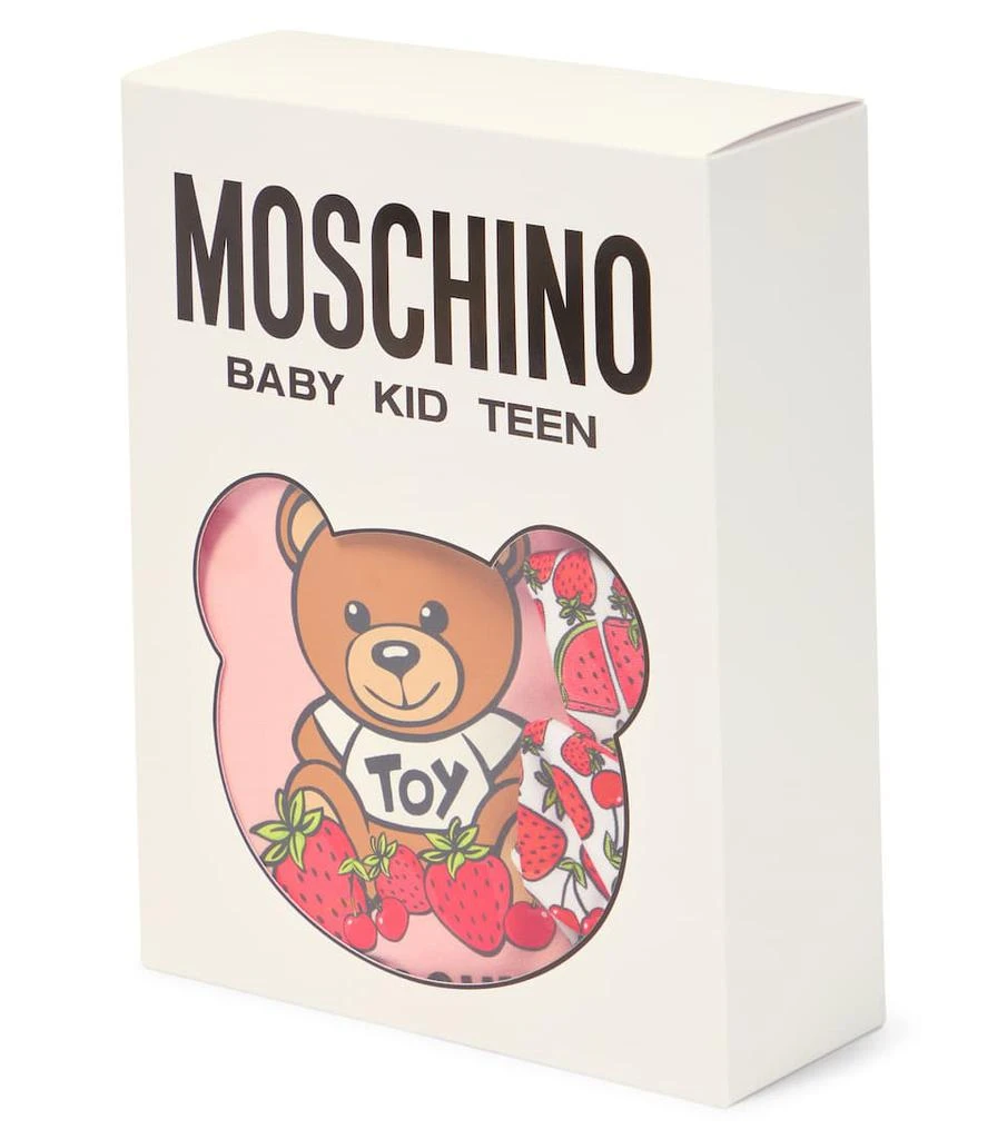 商品Moschino|婴幼儿 — 棉质混纺连身衣与发箍套装,价格¥835,第4张图片详细描述